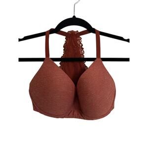 Aerie Bra Womens 34DD Cycle Red Real Sunnie Wireless Lightly Lined Racerback